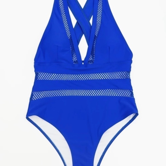 Cobalt Blue 1 Piece Swimsuit - Picture 3 of 4